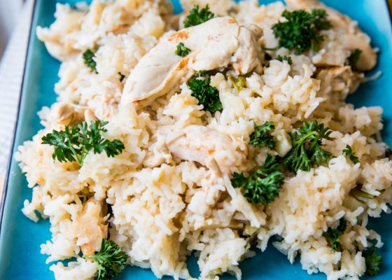 One Dish Chicken and Rice Bake